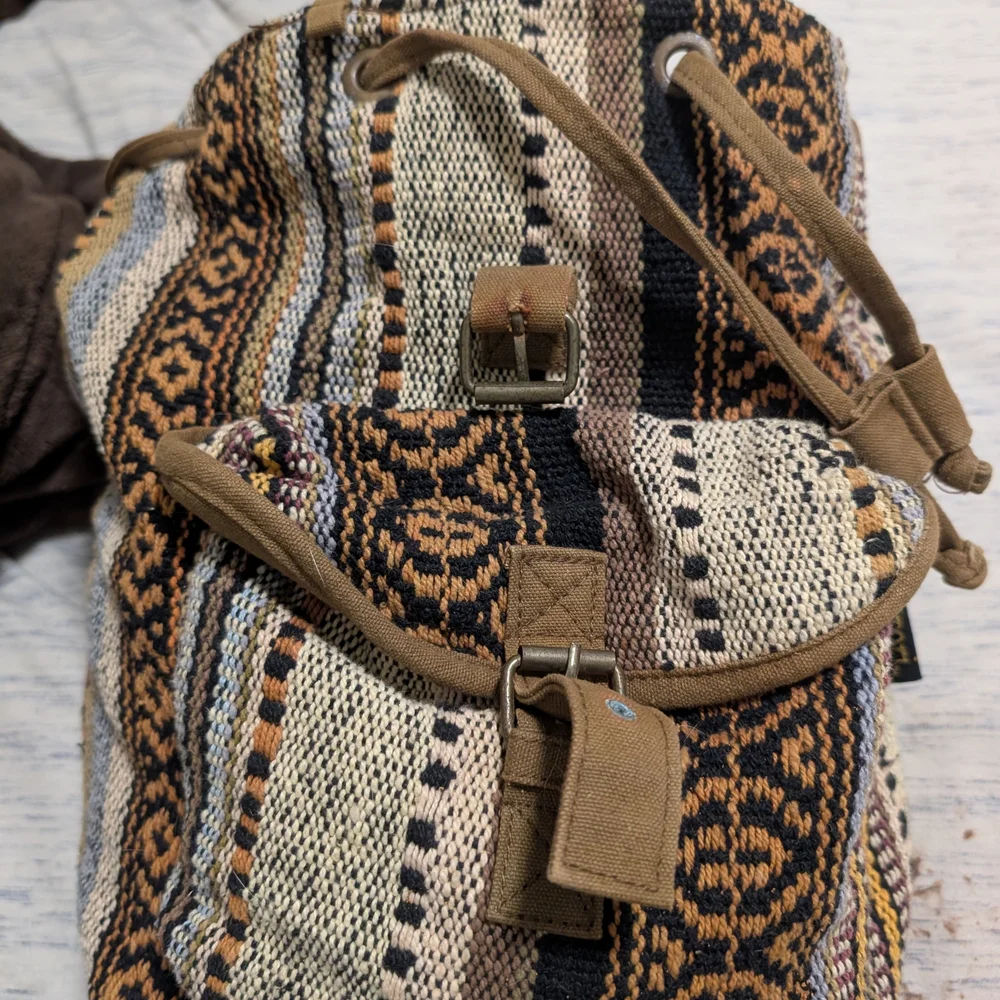 Bohemian Striped Backpack - Picture 2 of 3